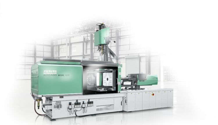At Interplas 2023, an Allrounder More 1600 with a clamping force of 1,600 kN will be producing Luer connectors from PP and TPE. The multi-component machine can be flexibly automated with linear and multi-axis robots.